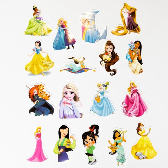 17 pcs Disney Princess Vinyl stickers decals - Picture 1 of 3